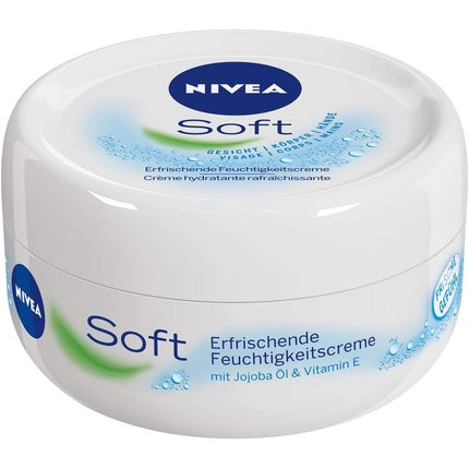 Nivea Soft Cream, 200ml Lightweight Moisturizing Cream for Face, Hands & Body with Jojoba Oil & Vitamin E