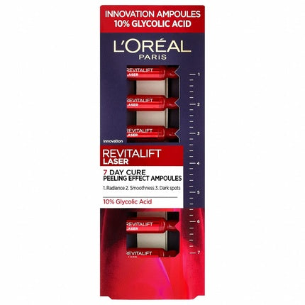 L'Oreal Paris Revitalift Laser Ampoules Face Treatment Serum, 7 x 1ml Intensive Skincare