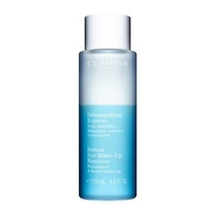 Clarins Instant Eye Make-Up Remover, 125ml Two-Phase Eye Makeup Remover with Alpine Golden Gentian & Cornflower Extracts