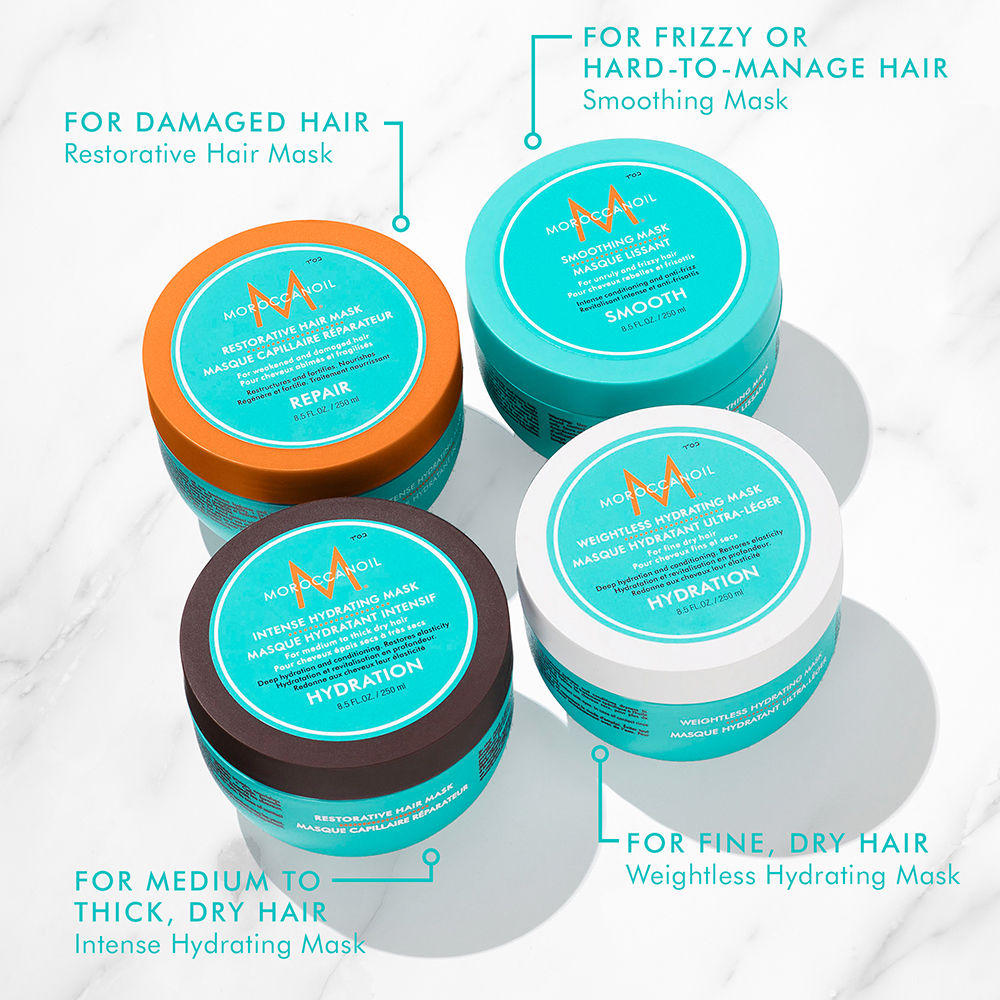 Moroccanoil Weightless Hydrating Mask with with Argan Oil Shea Butter For Fine Dry Hair, 250ml