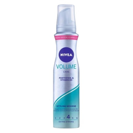 Nivea Volume Care Extra Strong Styling Mousse, 150ml for Long-Lasting Hair Volume