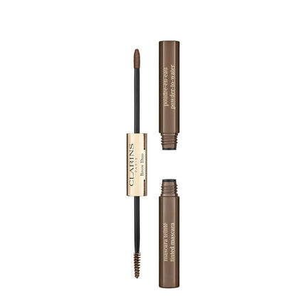 Clarins Brow Duo 2-in-1 Brow Pencil & Tinted Brow Gel 03 Cool Brown | Dual-Ended Eyebrow Makeup