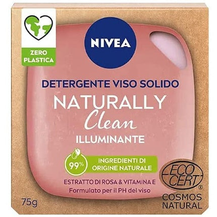 Nivea Illuminating Solid Face Cleanser, 75g Brightening Facial Cleansing Bar