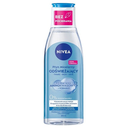 Nivea MicellAIR Skin Breathe Refreshing Micellar Water for Normal & Combination Skin, 200ml - No-Rinse Facial Cleanser & Makeup Remover