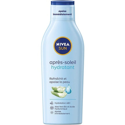 Nivea SUN Hydrating After Sun Lotion with Organic Aloe Vera, 200ml | Soothing & Moisturising After Sun Care