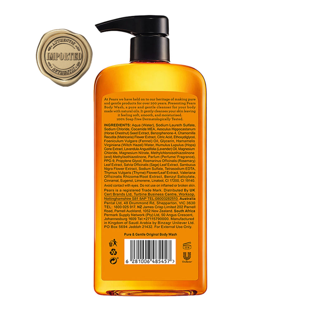 Pears Pure & Gentle Body Wash Original (Global), 500ml Buy at Indicrest Image 3