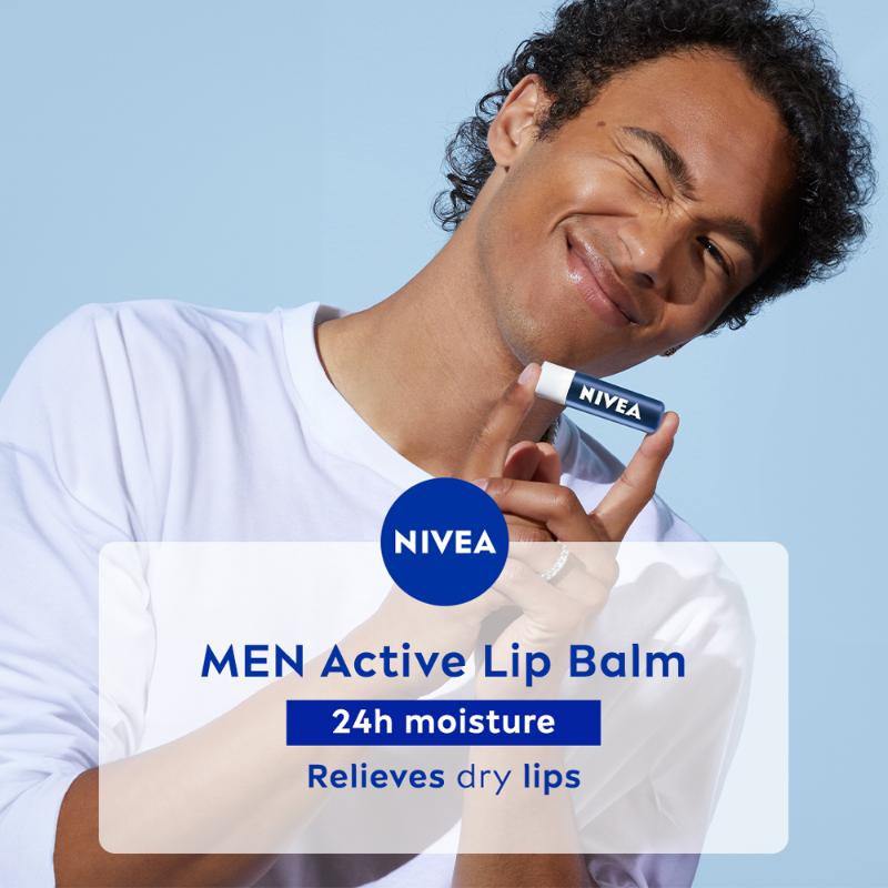 Nivea MEN Lip Balm - Active Care SPF 15 for 24h Moisture, 4.8g Buy at Indicrest Image 3