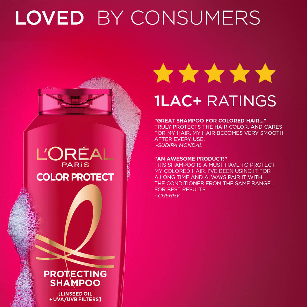 L'Oreal Paris Colour Protect Shampoo With UVA & UVB For Colour-Treated Hair, 340ml Buy at Indicrest Image 6