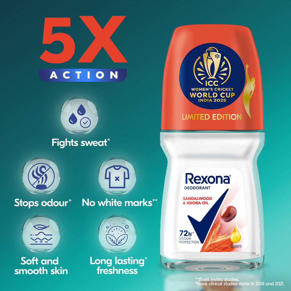 Rexona Antiperspirant Roll-on - Sandalwood And Jojoba Oil, 50ml Buy at Indicrest Image 5