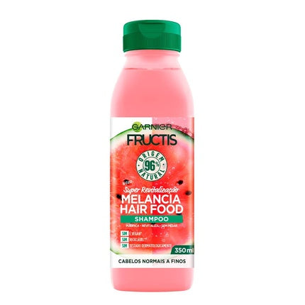 Garnier Fructis Hair Food Watermelon Revitalizing Shampoo, 350ml for Fine Hair