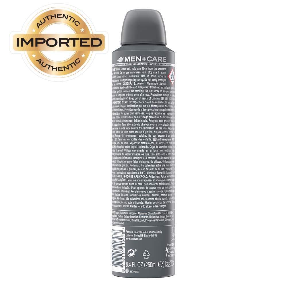 Dove Men + Care Extra Fresh Dry Spray Antiperspirant Deodorant, 250ml Buy at Indicrest Image 3
