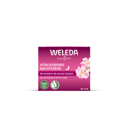 Weleda Wild Rose & White Tea Vitalizing Night Cream - Overnight Nourishing Face Cream for Hydrated & Radiant Looking Skin