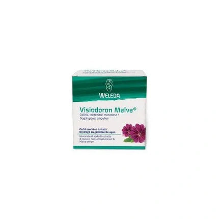 Weleda Visiodoron Malva Eye Drops 20 Single-Dose Vials Hydrating Eye Drops with Hyaluronic Acid & Mallow Extract