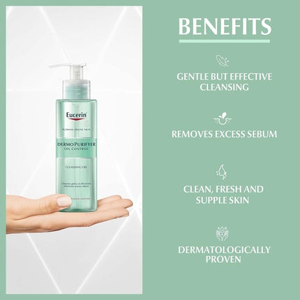 Eucerin DermoPurifyer Cleansing Gel, 200ml for Oily & Acne-Prone Skin