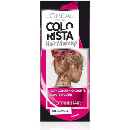 L'Oreal Paris Colorista Hair Makeup Temporary Hair Color Hot Pink, 30ml Wash-Out Hair Color Gel