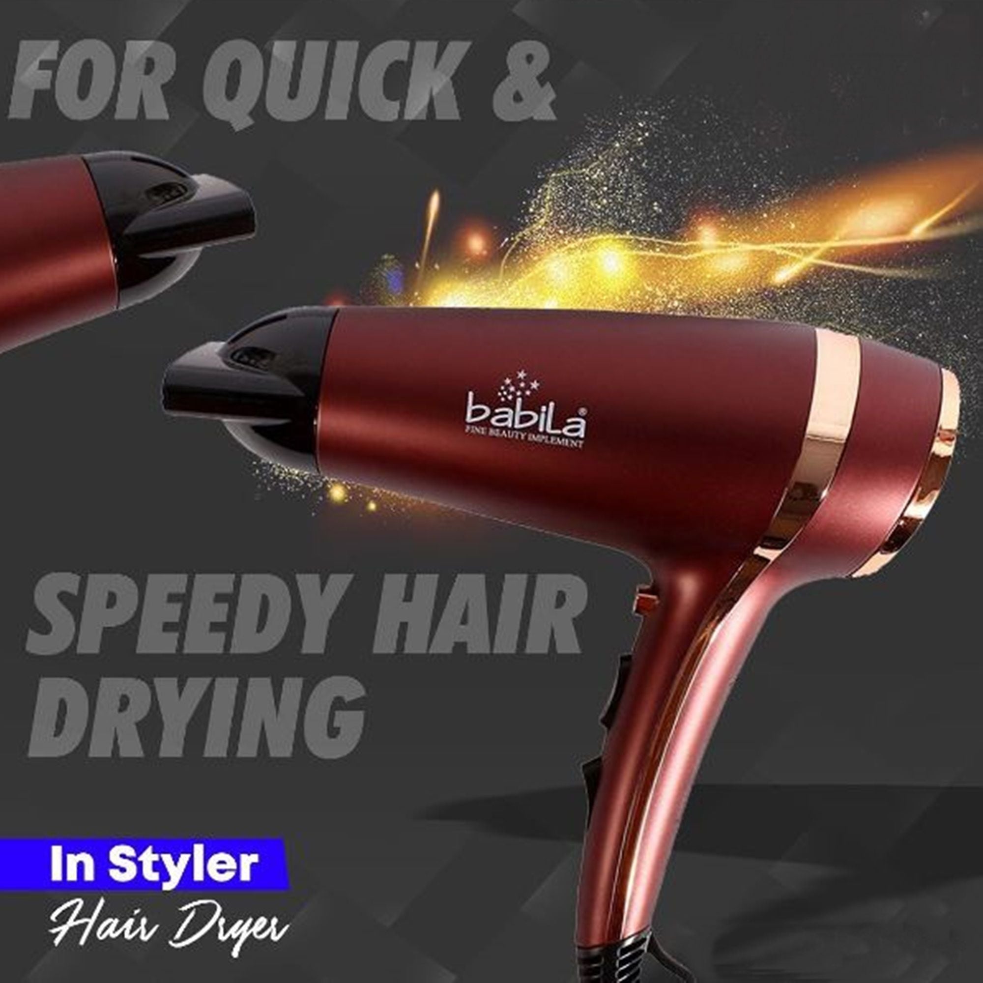 Babila In Styler Hair Dryer - (BHD-E05) Buy at Indicrest Image 6