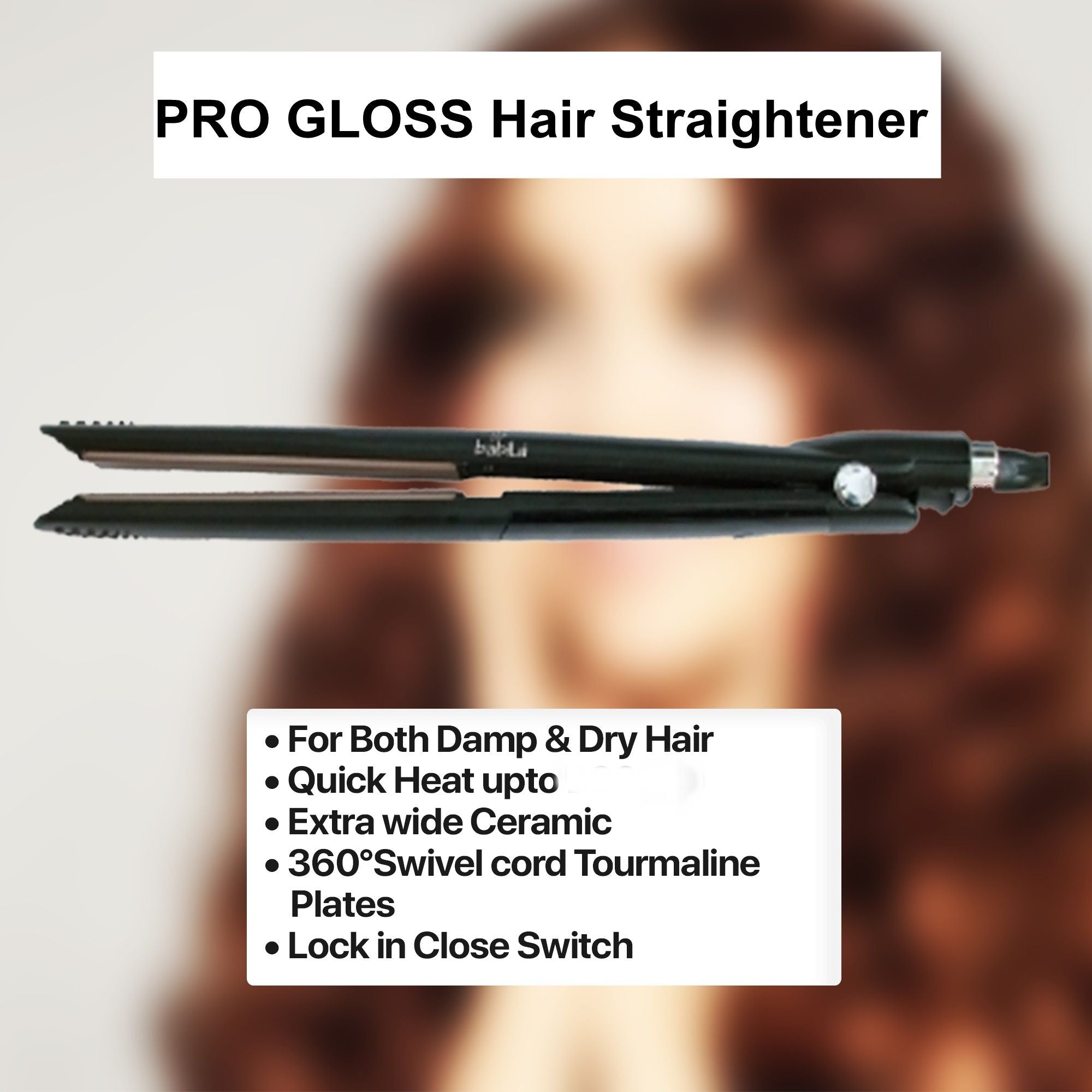 Babila PRO GLOSS Hair Straightener-BHS-E15, 210g Buy at Indicrest Image 7