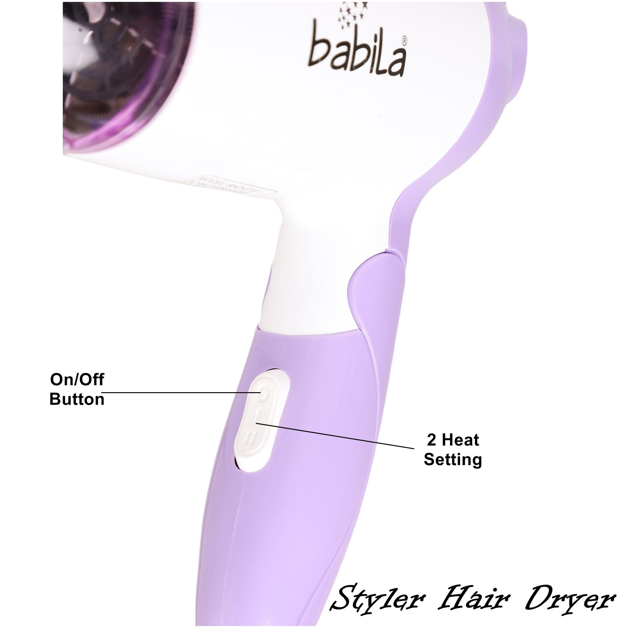Babila Styler 850 Hair Dryer -BHD-E16, 210g Buy at Indicrest Image 3