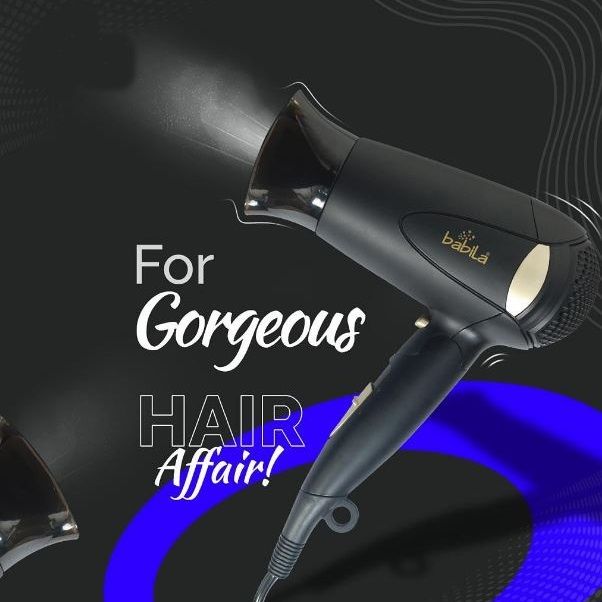 Babila Luxe Pro Hair Dryer 1000 W-BHD-E17, 210g Buy at Indicrest Image 5