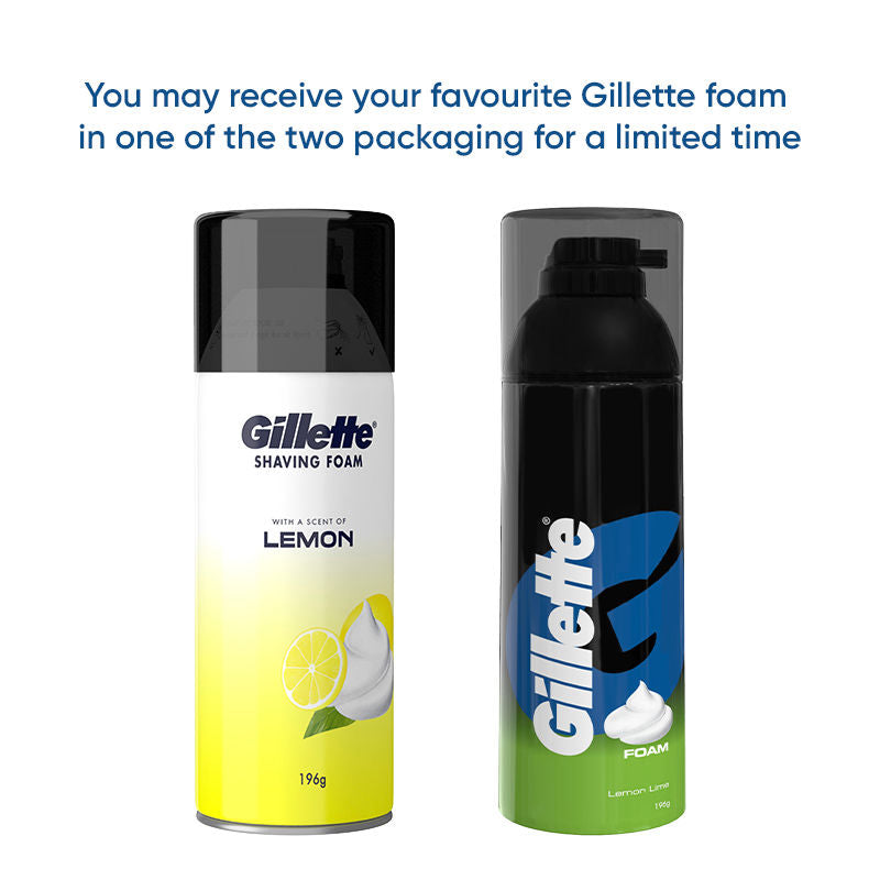 Gillette Classic Lemon Lime Shave Foam, 196g Buy at Indicrest Image 5