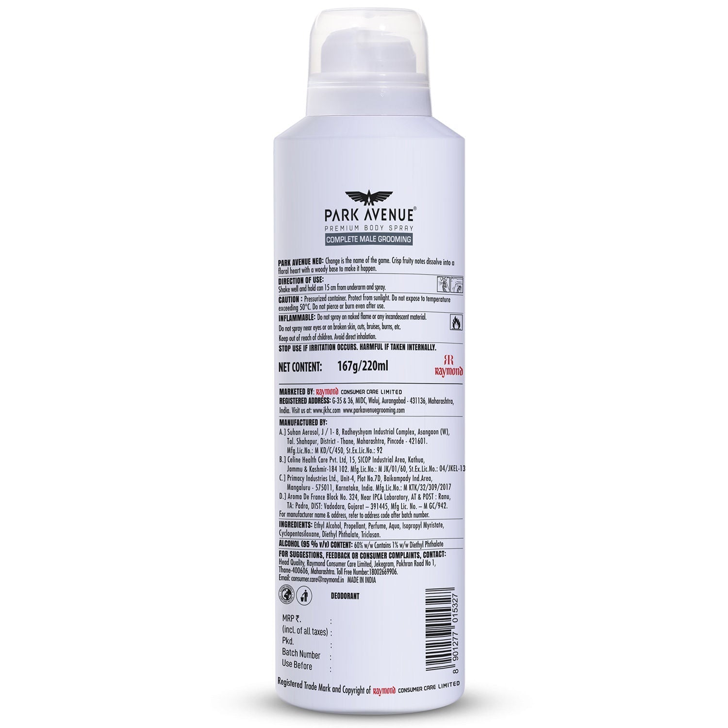 Park Avenue Mega Pack Signature Deo Neo, 167g Buy at Indicrest Image 2