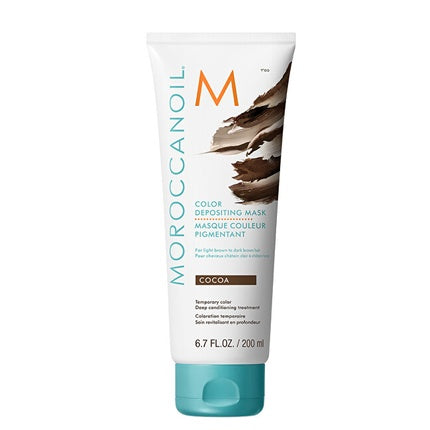 Moroccanoil Color Depositing Mask Cocoa, 30ml | Temporary Color-Depositing Hair Mask for Rich Cocoa Brown Tones