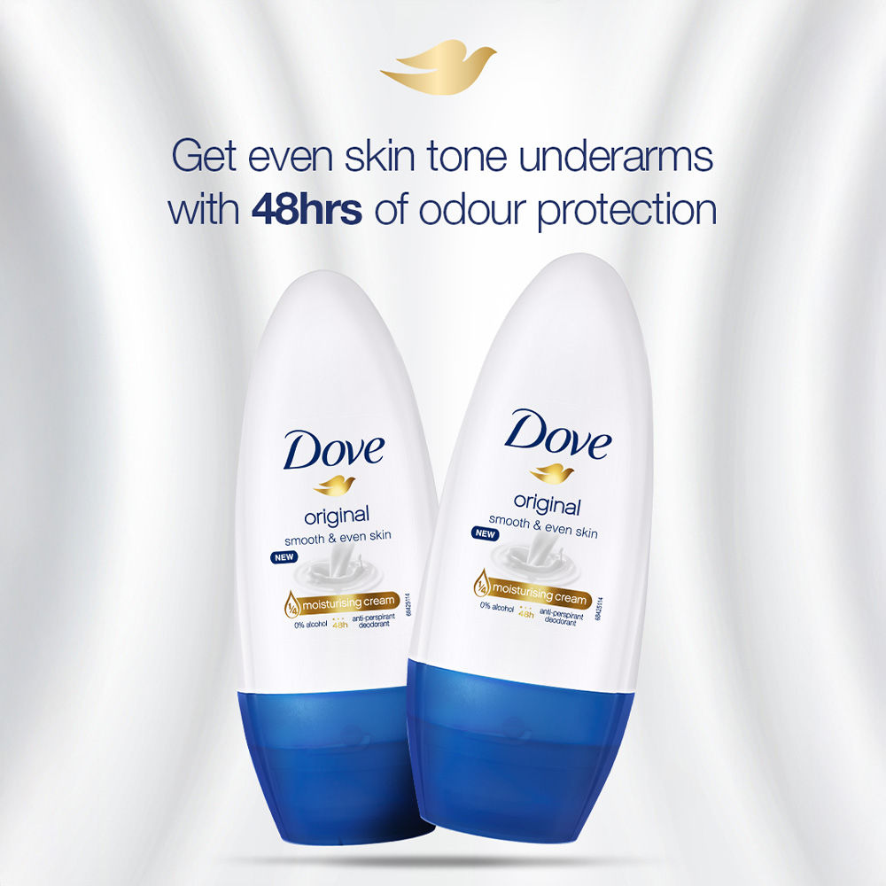 Dove Original Deodorant Roll On (Pack of 2), 100ml Buy at Indicrest Image 4