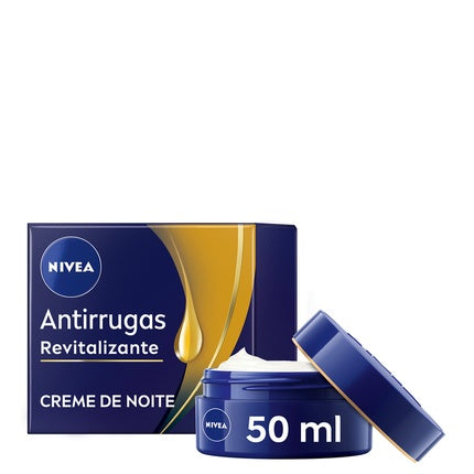 Nivea Anti-Wrinkle 55+ Revitalizing Night Cream, 50ml Nourishing Overnight Face Moisturiser