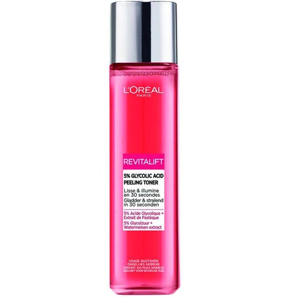 L'Oréal Paris Revitalift 5% Glycolic Acid Peeling Toner – Exfoliating Facial Toner for Smoother, Brighter-Looking Skin
