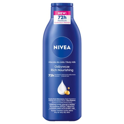 Nivea Nourishing Body Milk for Dry to Very Dry Skin, 250ml