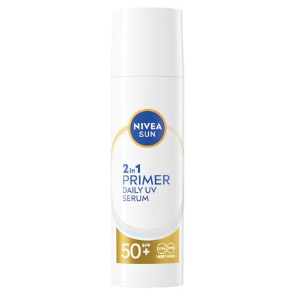 Nivea SUN UV Face 2-in-1 Primer Serum SPF 50+ | High Protection Face Primer & Hydrating Sunscreen