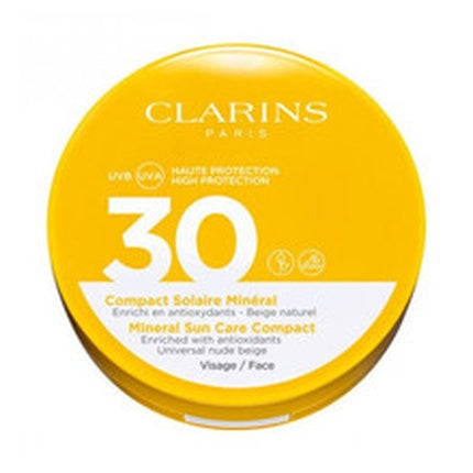 Clarins Mineral Sun Care Compact Toning Fluid for Face SPF 30, 15g – Mineral Compact Foundation with Broad Spectrum Sun Protection