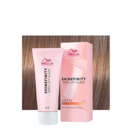 Wella Professionals Shinefinity Color Glaze 06/73 Caramel Chocolate Demi-Permanent Hair Color, 60ml