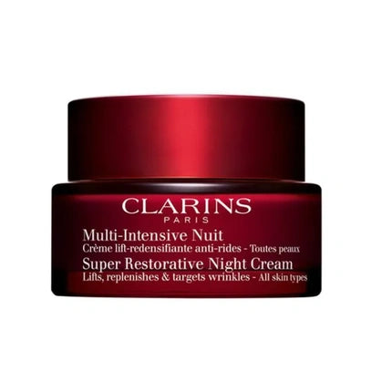 Clarins Super Restorative Night Cream for Mature Skin, 50ml – Nourishing Overnight Face Moisturizer for Hydrated, Smoother-Looking Skin