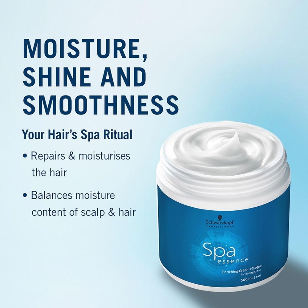 Schwarzkopf Professional SPA Essence Enriching Cream Masque For Damaged Hair, 500ml Buy at Indicrest Image 8