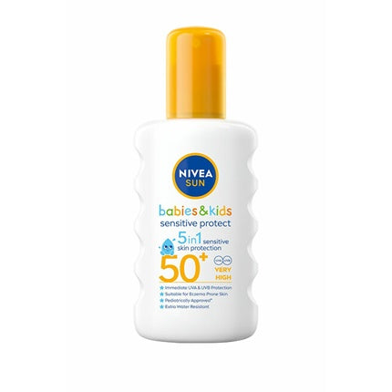 Nivea Sun Kids Sensitive Protect & Care Sun Spray SPF 50, 200ml Children's Sunscreen Spray