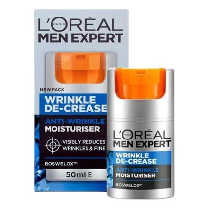 L'Oréal Men Expert Moisturising Cream for First Wrinkles, 50ml – Daily Anti-Wrinkle Face Moisturiser for Men