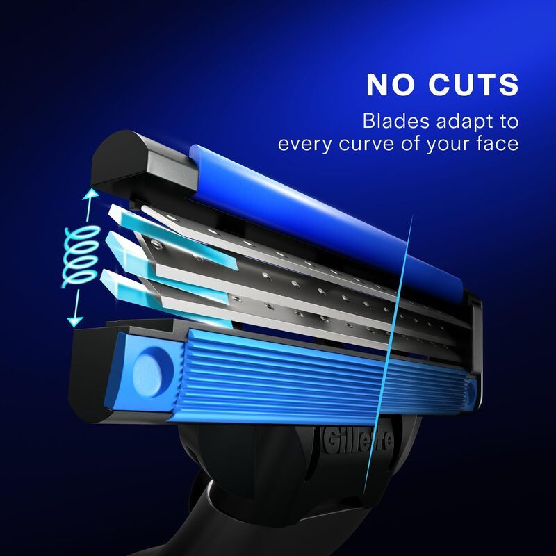 Gillette Mach 3 Shaving Blades for men (Pack of 10 Cartridges) Buy at Indicrest Image 7