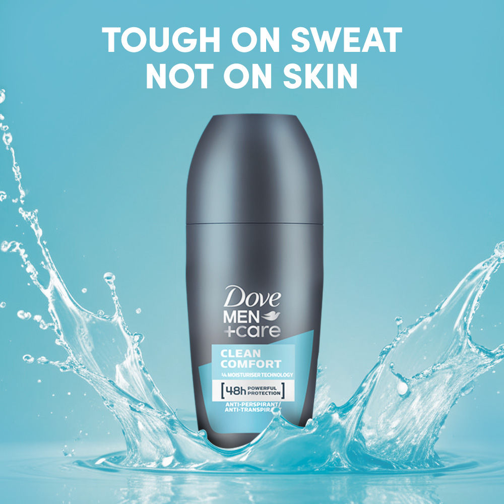Dove Men + Care Clean Comfort Anti - Perspirant Roll - On, 50ml Buy at Indicrest Image 4