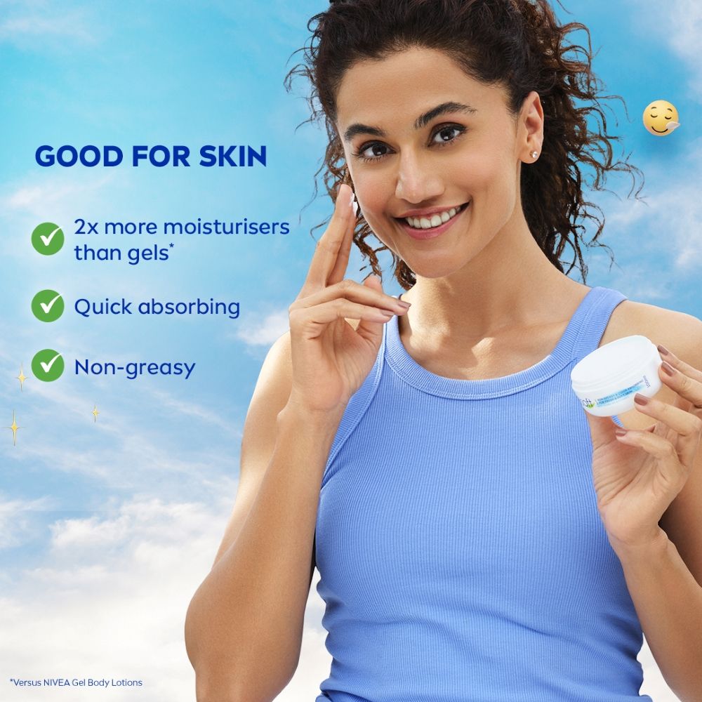 Nivea Soft Vit E Light Non Sticky Face Moisturiser Cream Fresh & Hydrated Skin For All Skin Types, 300ml Buy at Indicrest Image 6