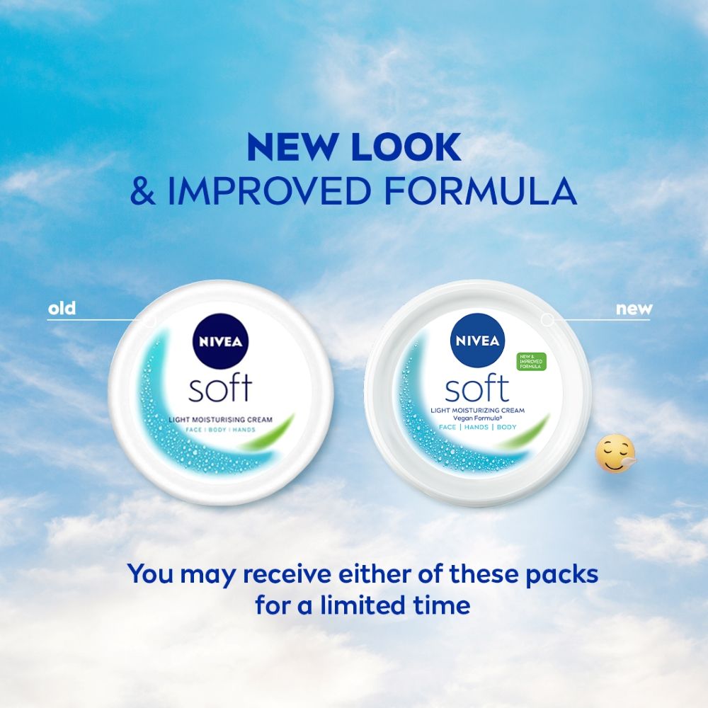 Nivea Soft Vit E Light Non Sticky Face Moisturiser Cream Fresh & Hydrated Skin For All Skin Types, 300ml Buy at Indicrest Image 9