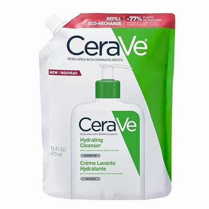CeraVe Moisturizing Cleansing Cream Refill, 473ml Hydrating Face & Body Cleanser for Normal to Dry Skin