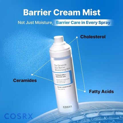 COSRX Barrier Cream Face Mist Milky Toner with Ceramides & Hyaluronic Acid | Hydrating Face Mist