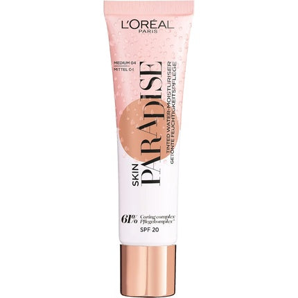 L'Oréal Paris Skin Paradise Tinted Moisturiser SPF20 04 Medium, 30ml Hydrating Lightweight Tinted Face Moisturiser