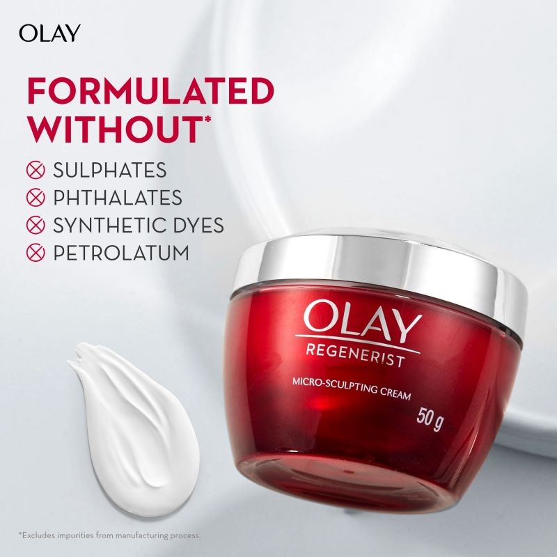 Olay Regenerist Mico Sculpting Day Cream For Plump-Bouncy Skin With Hyaluronic Acid & Niacimide, 50g Buy at Indicrest Image 6