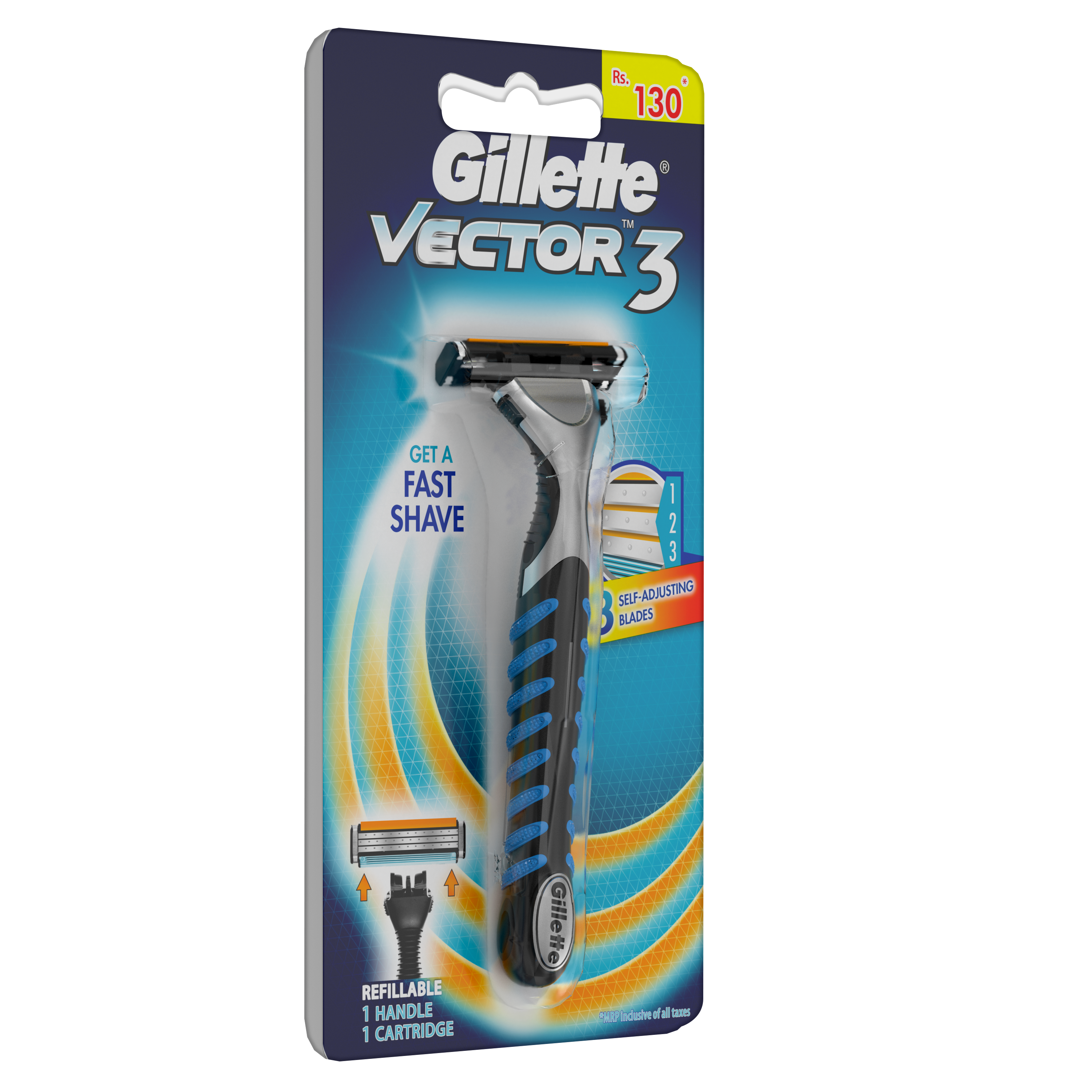 Gillette Vector 3 Manual Shaving Razor for men Buy at Indicrest Image 2