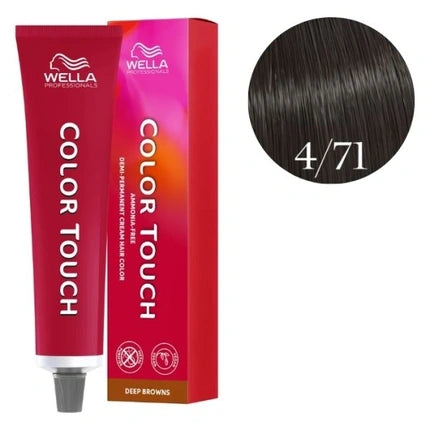 Wella Color Touch Deep Browns 4/71 Demi-Permanent Hair Color, 60ml