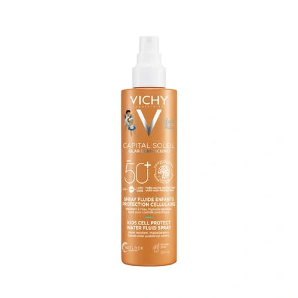 Vichy Capital Soleil Kids Cell Protect Water Fluid Spray SPF 50+ (200ml) Sunscreen for Children
