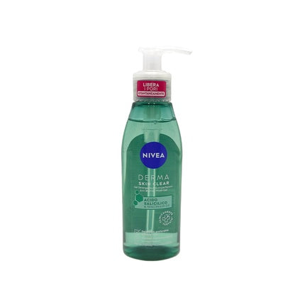 Nivea Derma Skin Clear Anti-Blemish Wash Gel, 150ml Purifying Face Cleanser for Oily & Blemish-Prone Skin
