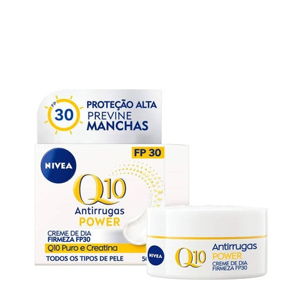 Nivea Q10 Anti-Wrinkle & Age Spot Day Cream SPF 30, 50ml - Daily Firming Face Moisturiser with Coenzyme Q10